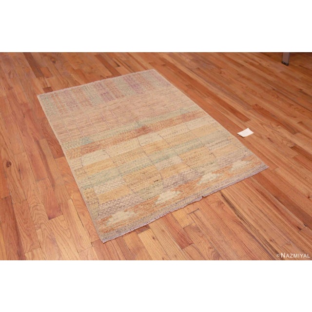 Amazing Small Tribal Nomadic Design Modern Contemporary Area Rug, Country of origin: Central Asia, Circa date: Modern Rugs...