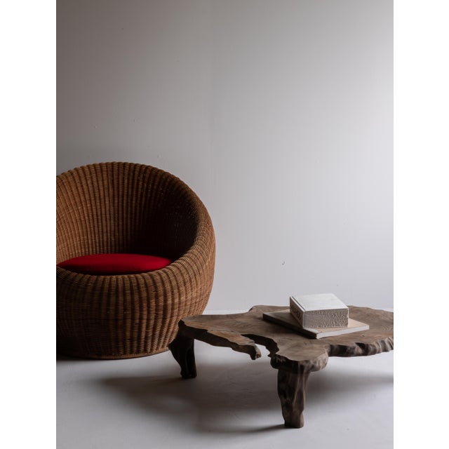 Japanese Antique Brutalist Low Table 1900s-1940s / Side Table Wabi Sabi For Sale - Image 4 of 18