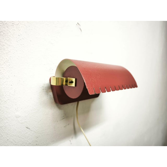 Adjustable Wall Light from Bertl Brisborg, 1960s, in Very Good conditions. Designed 1960 to 1969 European Plug (up to...