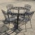 Vintage Salterini Style Art Nouveau Wrought Iron Garden Patio Dining Set by Florentine Craft Studio. Set includes (1)...