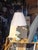 Hollywood Regency Frederick Cooper Celadon Porcelan Glass and Brass Table Lamp For Sale - Image 3 of 3