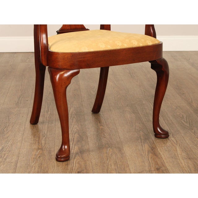 Queen Anne Style Vintage Mahogany Armchair For Sale In Philadelphia - Image 6 of 12