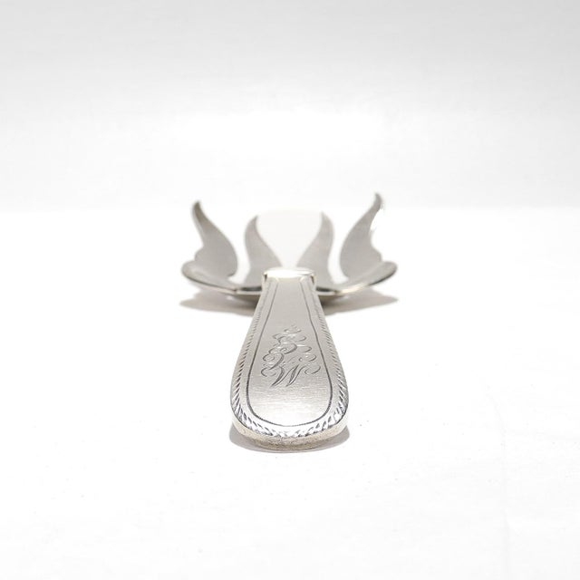 Silver Antique Dominick & Haff Sterling Silver Serving Fork for Theodore B. Starr For Sale - Image 8 of 12