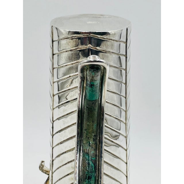 1980s Emilia Castillo Leaf-Form Silver Pitcher With Dragonfly Detail For Sale - Image 16 of 18