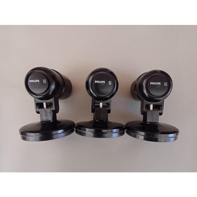 Black Vintage Wall Sconces from Philips, Set of 3 For Sale - Image 8 of 8