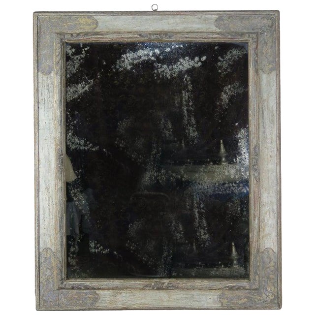 Italian Hand Painted Frame With Lightly Distressed Mirror Inset Chairish