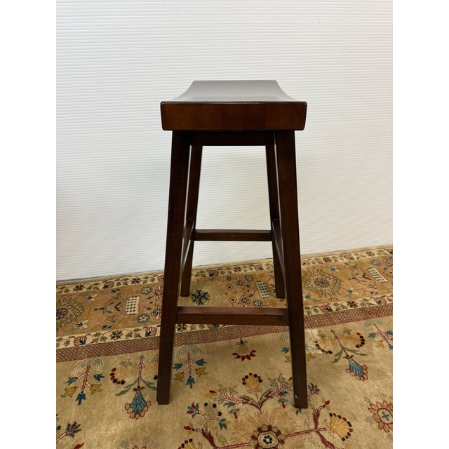 2010s Pottery Barn Tibetan Bar Stools, Pair For Sale - Image 5 of 12