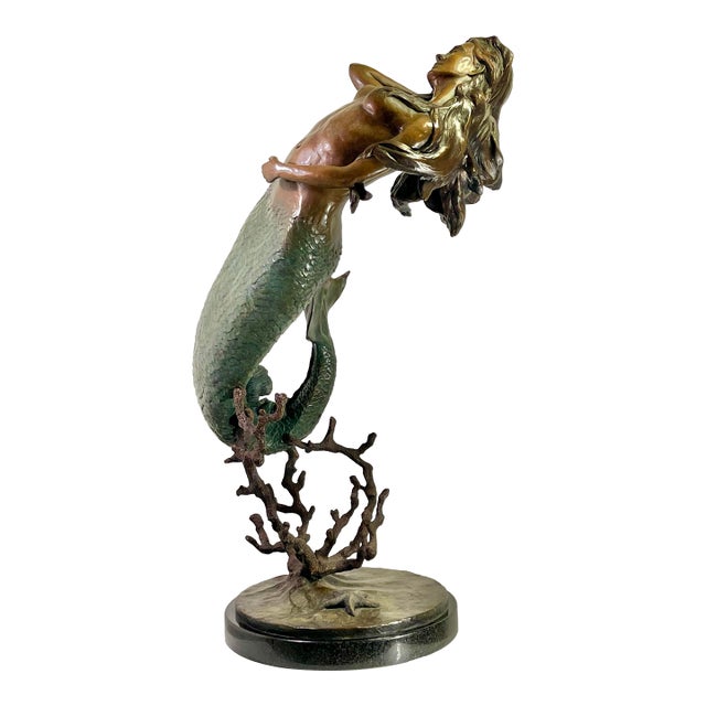 Large Bronze Mermaid Sculpture Art Statue For Sale