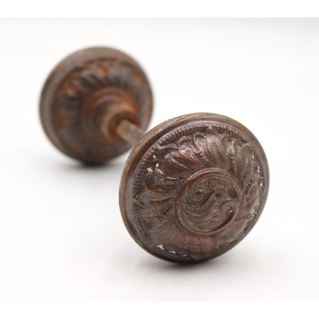 Victorian Antique Victorian Norwich Passage Door Knob Set For Sale - Image 3 of 12