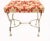 Metal Regency Stool with X Frame For Sale - Image 7 of 8