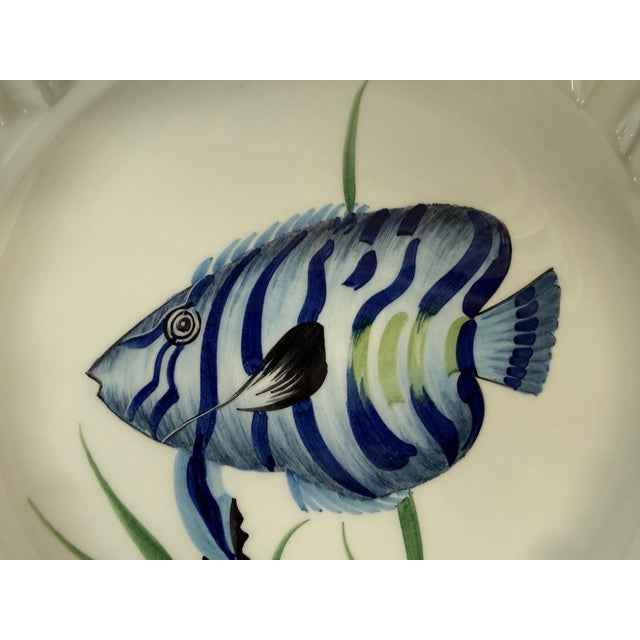 Este Ceramiche Porcellane for Gump's Fish Plates, Set of Four For Sale - Image 10 of 12