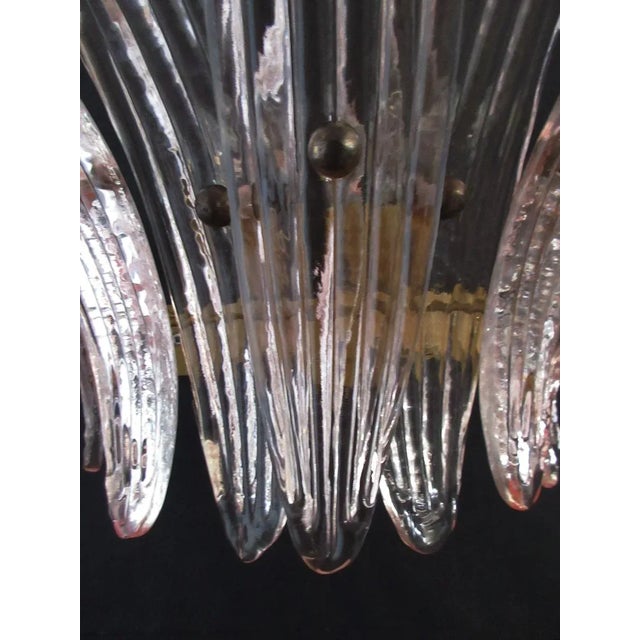 Murano Palmette Pink Glass Sconces - a Pair For Sale - Image 9 of 9