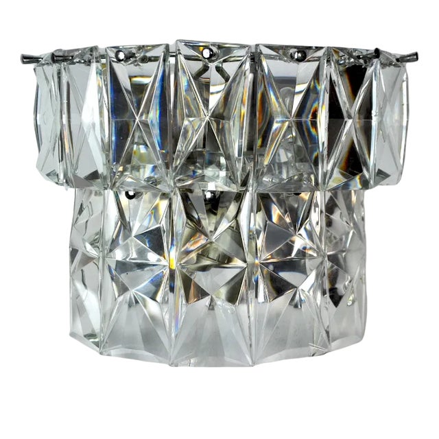 Regency Glass Wall Light from Kinkeldey, Germany, 1970 For Sale