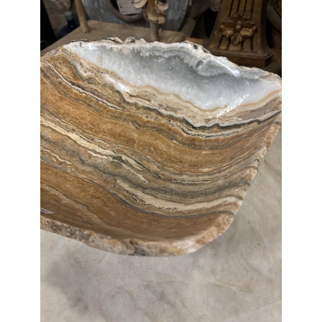 Contemporary Late 20th Century Onyx Bowl For Sale - Image 3 of 11