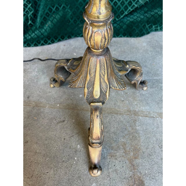 Metal French Art Nouveau Style Floor Lamp For Sale - Image 7 of 11
