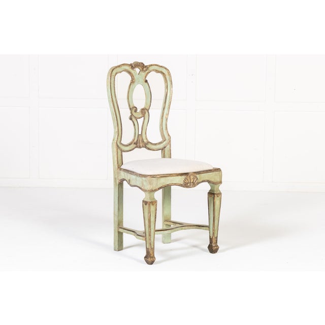 Antique Italian Painted Chairs, 1700s, Set of 10 For Sale - Image 5 of 13