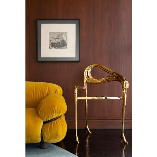 Salvador Dalí Leda Armchair Sculpture in Polished Brass by BD Barcelona, Spain For Sale - Image 6 of 13