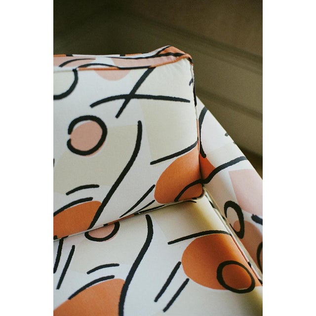 Textile Tangerine Leo Dining Chairs by Ceraudo, Set of 2 For Sale - Image 7 of 8