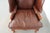 Old Hickory Tannery Leather Wingback Chair For Sale - Image 9 of 15