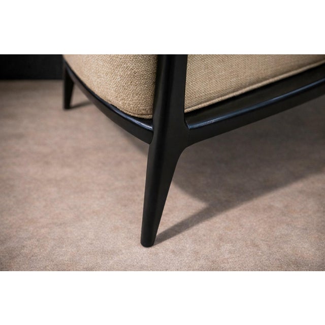 Armchair in Black Hardwood & Chenille, Giuseppe Scapinelli, 1950s - Lot 584 For Sale - Image 9 of 12