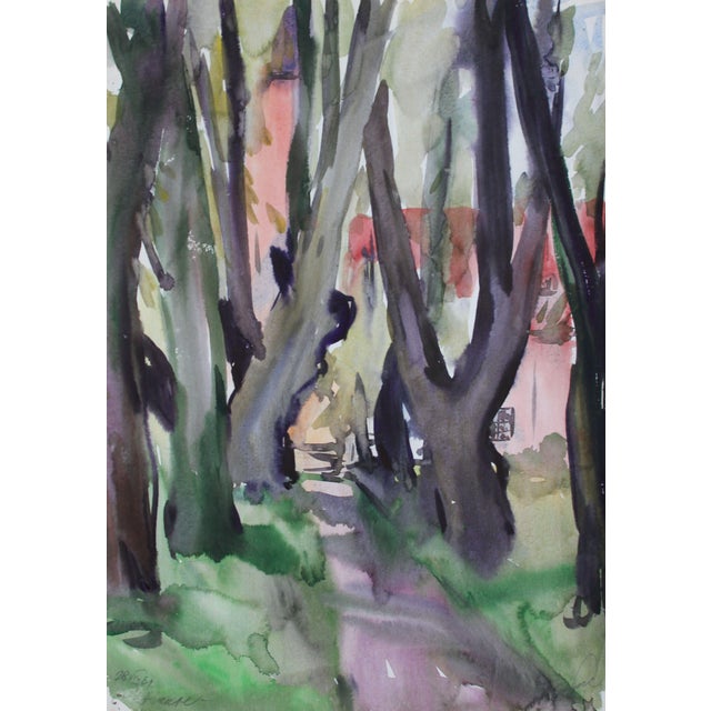 Dzidra Ezergaile, Alley, 1961, Watercolor For Sale - Image 4 of 4