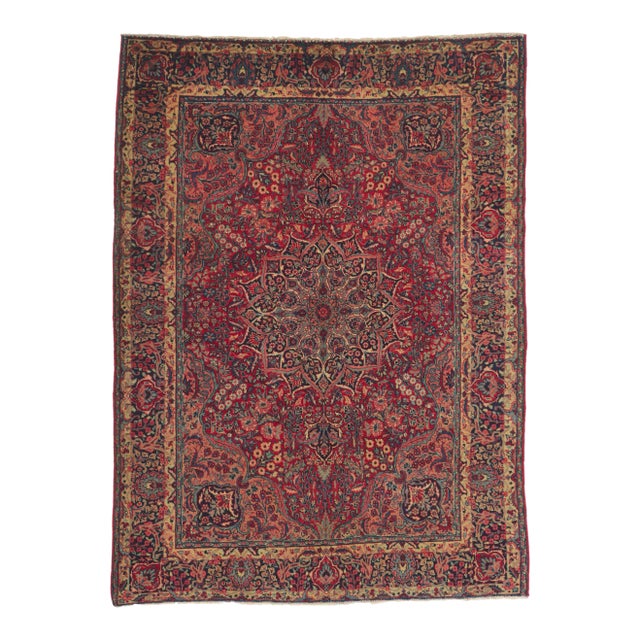 Early 20th Century Antique Persian Tabriz Rug, 04'08 X 06'03 For Sale