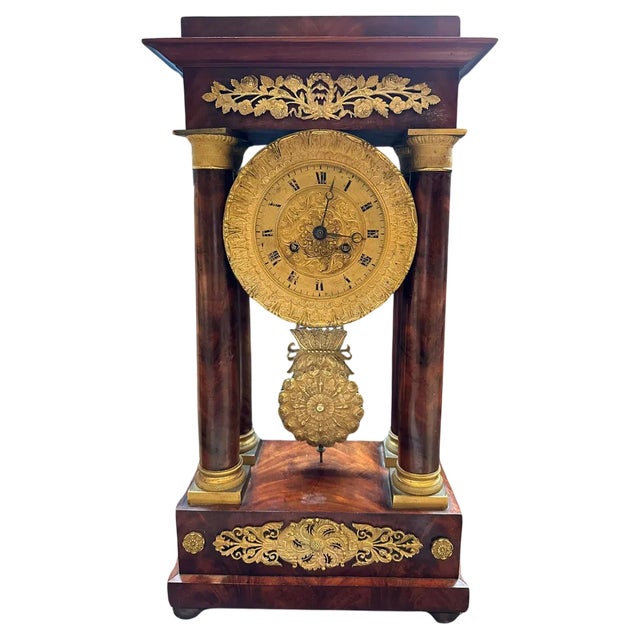 French Empire Napoleon III Clock, 19th Century For Sale