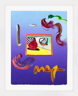 Peter Max Still Life - Abstract Series, Unique Mixed Media on Paper, 2010