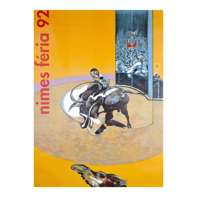 Francis Bacon Feria Nimes 1969/1992 Original Serigraphie 18x24 Inches on Linen For Sale