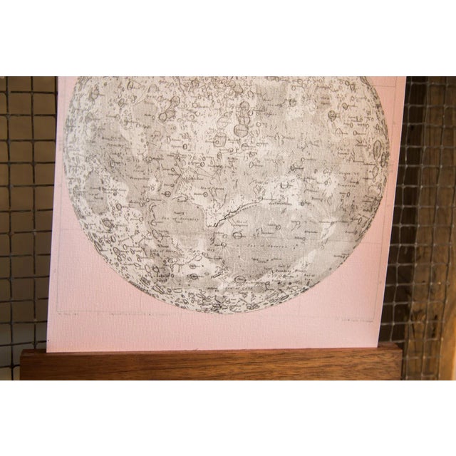 Ballerina Pink Mini Moon Chart Art Print Canvas For Sale - Image 4 of 8