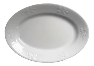 C. 1850 J & G Meakin English Ironstone Serving Platter With Raised Floral Border -