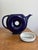 1950’s Hall China Company Made in the Usa Impeccable Iconic Vintage Cobalt Blue Doughnut Novelty Teapot For Sale - Image 4 of 18
