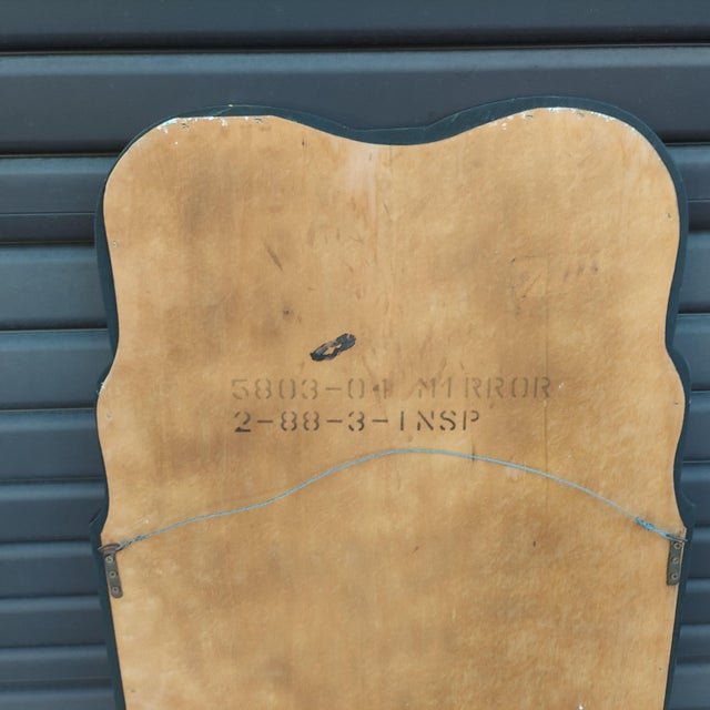 1970s Chinoiserie Vertical Black, Gold and Red Mirror For Sale - Image 12 of 12