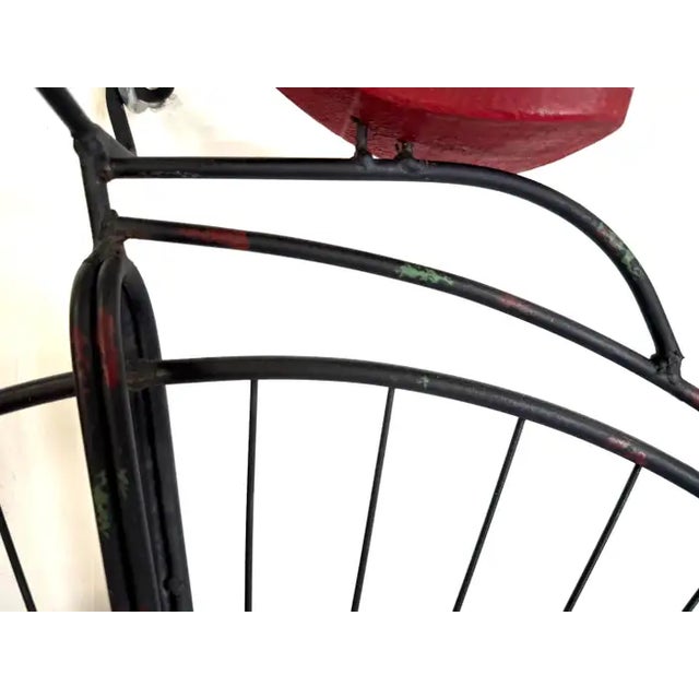 Curtis Jere High Wheel Bicycle Iron Sculpture & Wall Decor 1960's For Sale - Image 9 of 12