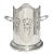 Vintage English Silver Plated Pierced Wine Bottle Holder For Sale