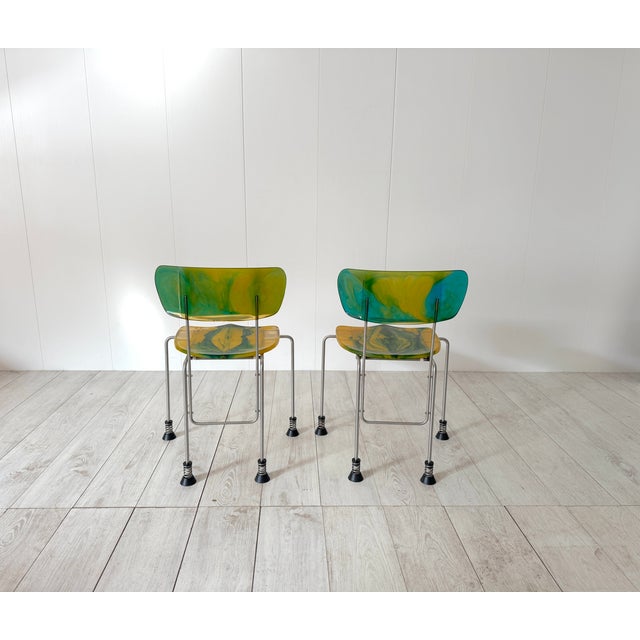Model 543 Broadway Chairs by Gaetano Pesce for Bernini, 1993, Set of 2 For Sale - Image 9 of 16