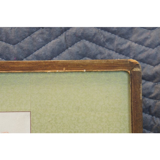 Mid 20th Century Vintage Chinese Orchid Flower Landscape Scroll Poem & Painting 37", Framed For Sale - Image 11 of 12