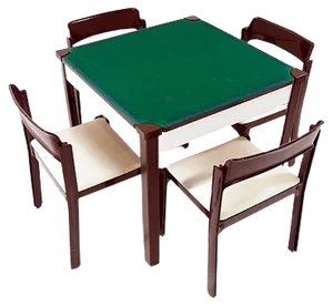 Italian Game Tables & 4 Chairs Set by Gio Ponti for Fratelli Reguitti, 1972, Set of 5