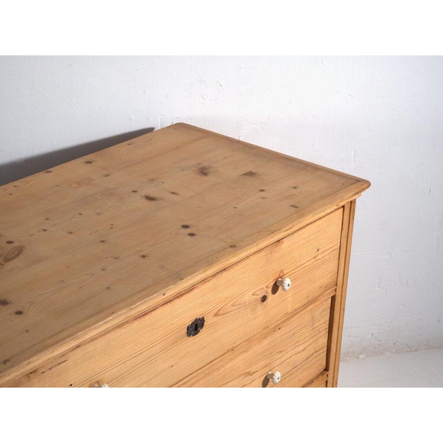 Rustic Antique Pine Chest of Drawers For Sale - Image 3 of 12