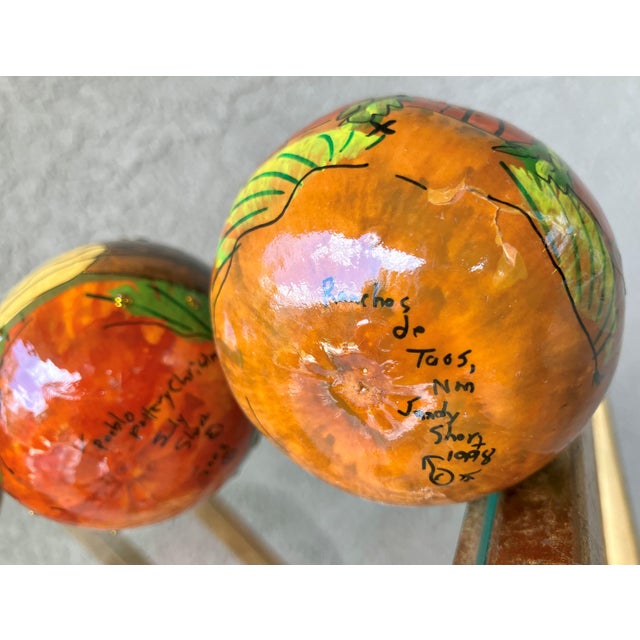 Set of 5 Late 20th-Century Hand-Painted Gourd Hanging Ornaments, New Mexico For Sale - Image 18 of 18