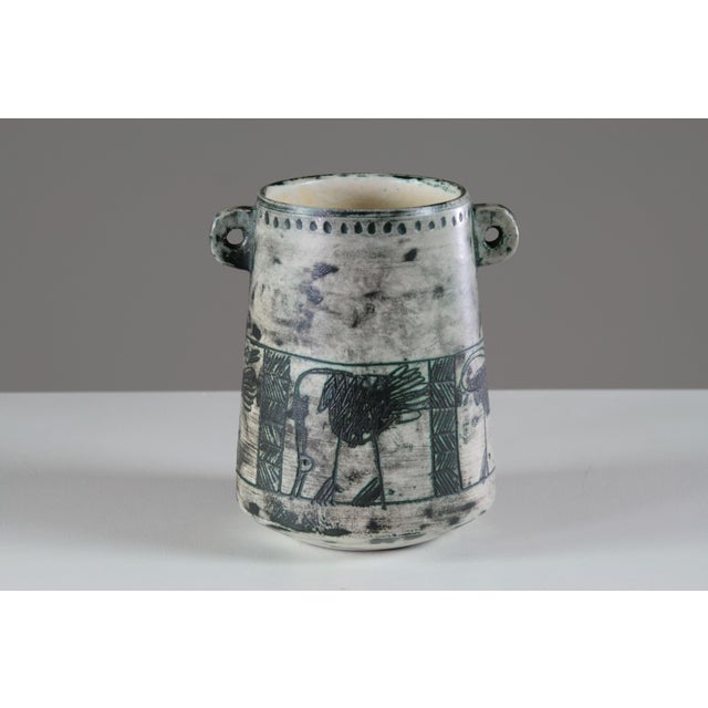 Ceramic Vase with Handles from Jacques Blin, France, 1960s For Sale - Image 7 of 10
