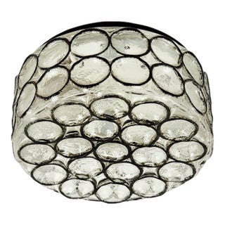 Mid Century Glass Ceiling Light/Flush Mount - Limburg, Germany, 1960s For Sale