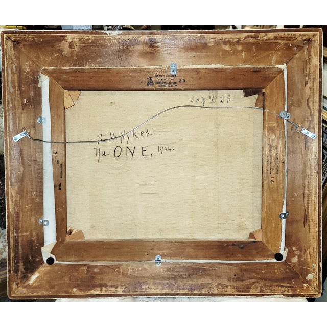 FIne Art Oil Painting by s.d. Gilchrist Sykes, c.1944 For Sale In West Palm - Image 6 of 9