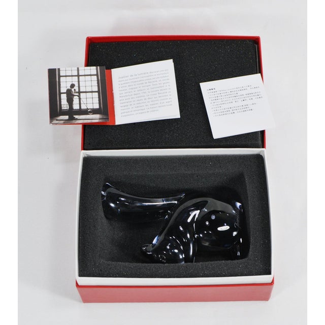 Baccarat Vintage Baccarat France Clear Crystal Squirrel Figurine Paperweight With Original Box & Booklet For Sale - Image 4 of 5