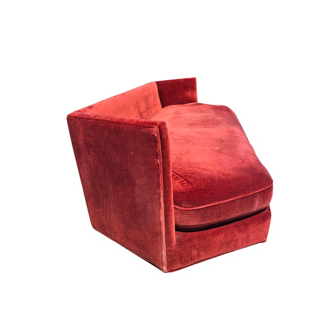 Textile Mid Century Modern Vintage Sofa or Couch in Milo Baughman Style Design For Sale - Image 7 of 9