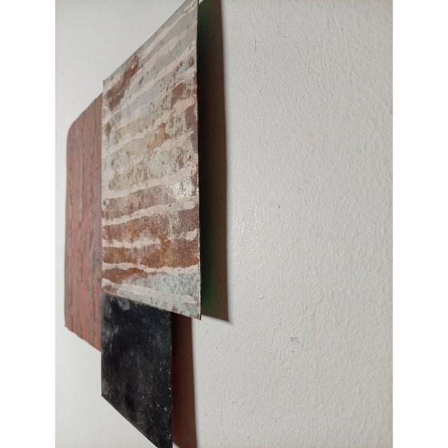 Contemporary Abstract Acid, Rust, Tempera, Aerosol on Metal "N 46" by Andre Debono For Sale - Image 6 of 8