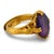 1930s Art Deco 5.00 Carat Oval Cut Amethyst 22k Yellow Gold Cocktail Ring, Size 6 For Sale - Image 4 of 6