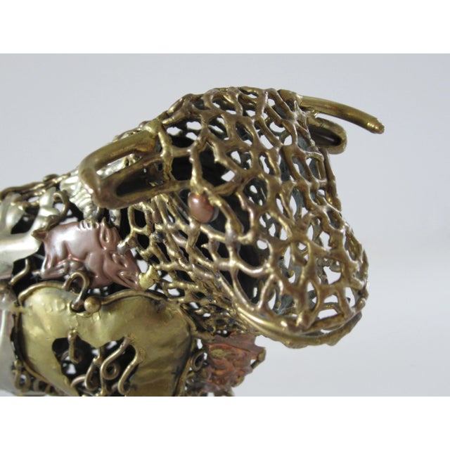 Pal Kepenyes Pal Kepenyes Style Brutalist Mexican Milagro Bull Sculpture For Sale - Image 4 of 13