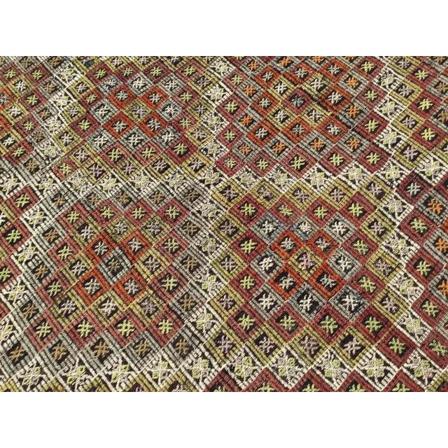 Embroidered Kilim Rug - 79.5" X 124.5" For Sale In Raleigh - Image 6 of 11