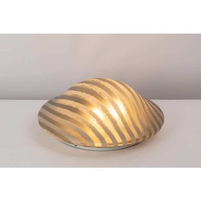 Metal German Flushmount in Glass from Peill & Putzler, 1970s For Sale - Image 7 of 11